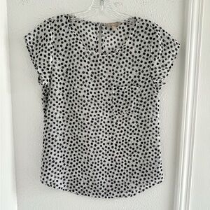 EUC Banana Republic Sheer Polka Dot Tee